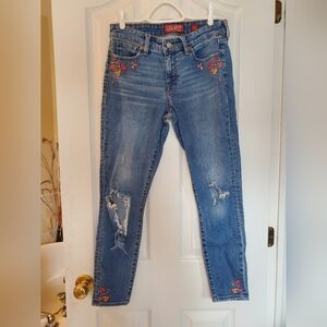 Embroidered Lucky Jeans